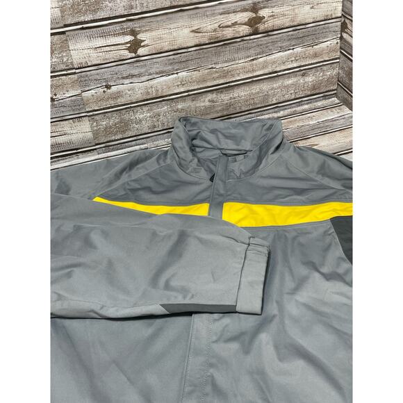 Nike‎ Fit Storm Men’s Jacket Gray Yellow XXL See Pics - Picture 1 of 8